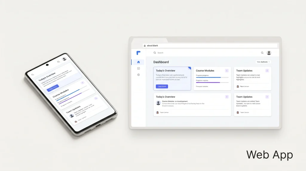Contoh web app yang berjalan melalui browser