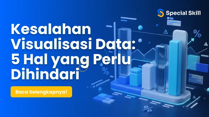 Ilustrasi 3D kesalahan visualisasi data dengan grafik yang menggunakan skala berlebihan